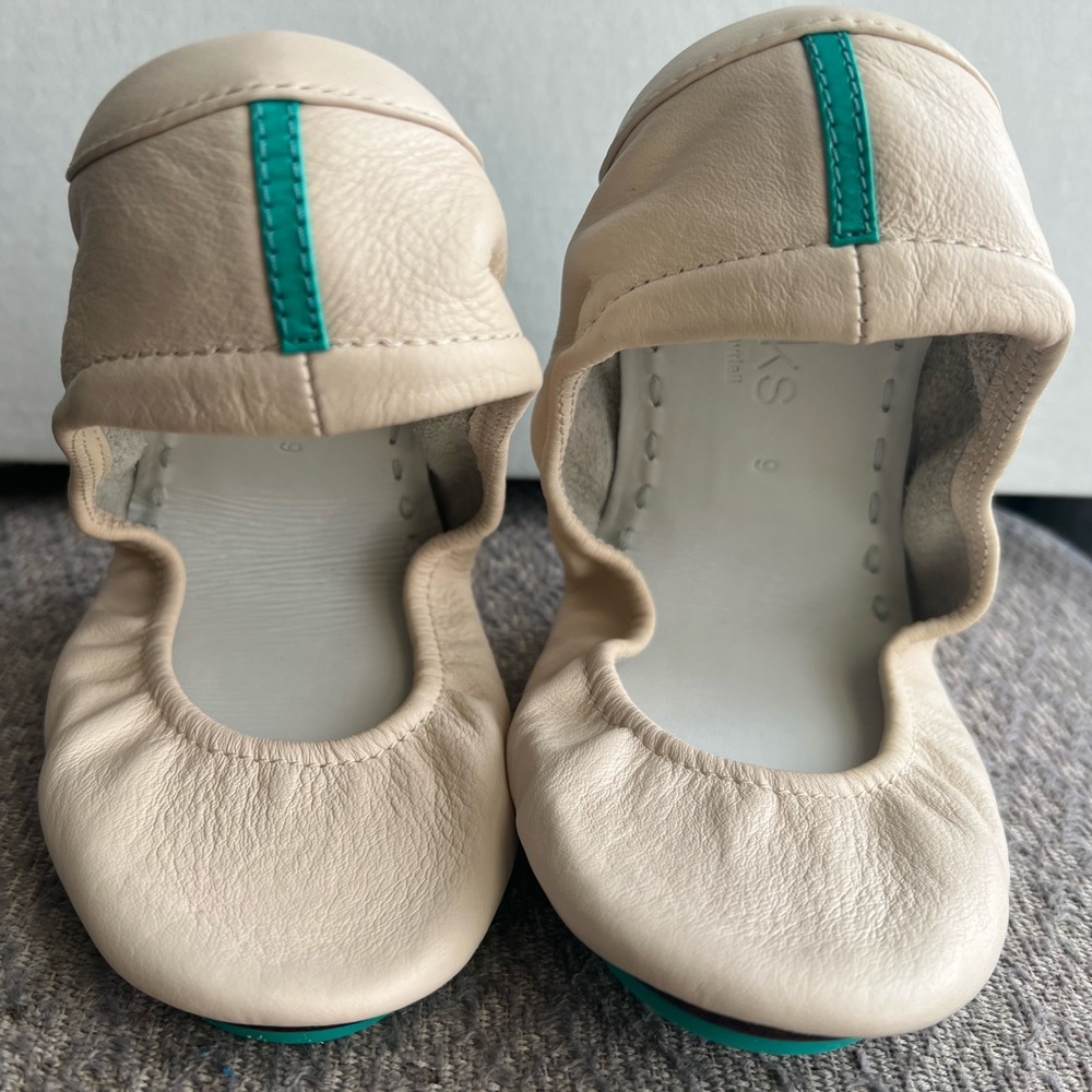 Tieks By Gavrielli Ballet Slippers Size 9 Cream Leather Women's Shoes